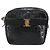 Borsa a Spalla Vala in Pelle Embossed Nera e Oro Auth BA6288 di Salvatore Ferragamo Nero D'oro - vista 13