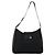 Bolso de Hombro Gancini de Nylon Negro y Plata de Salvatore Ferragamo Auth hk2985 - vista 13