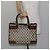 Bolsa de mão GUCCI GG Supreme Web Sherry Line PVC Bege Ouro Vermelho Auth BA6243 Dourado - vista 20