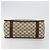 Bolsa de mão GUCCI GG Supreme Web Sherry Line PVC Bege Ouro Vermelho Auth BA6243 Dourado - vista 5