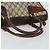 Bolsa de mão GUCCI GG Supreme Web Sherry Line PVC Bege Ouro Vermelho Auth BA6243 Dourado - vista 7