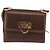 Borsa a Spalla Gancini in Pelle Marrone e Oro Salvatore Ferragamo Auth hk2983 D'oro - vista 13