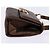 Borsa a Spalla Gancini in Pelle Marrone e Oro Salvatore Ferragamo Auth hk2983 D'oro - vista 4