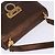 Borsa a Spalla Gancini in Pelle Marrone e Oro Salvatore Ferragamo Auth hk2983 D'oro - vista 6
