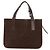 CHANEL Borsa Tote Lana Marrone CC Auth 145717 - vista 2