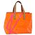 LOUIS VUITTON Borsa Reade PM Monogram Vernis Fluo Rosa Arancio M91903 Auth 143574 Arancione