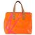 LOUIS VUITTON Borsa Reade PM Monogram Vernis Fluo Rosa Arancio M91903 Auth 143574 Arancione - vista 2