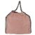 Autre Marque Borsa a spalla Stella McCartney Chain Fabera in suede rosa argento autentica BA5956 - vista 2