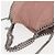 Autre Marque Borsa a spalla Stella McCartney Chain Fabera in suede rosa argento autentica BA5956 - vista 6