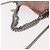 Autre Marque Borsa a spalla Stella McCartney Chain Fabera in suede rosa argento autentica BA5956 - vista 7