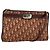 Borsa a Spalla in Tela Trotter Christian Dior Rossa Oro Auth 143135