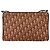 Borsa a Spalla in Tela Trotter Christian Dior Rossa Oro Auth 143135 - vista 2