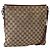 GUCCI GG Canvas Schultertasche Beige Silber 113013 Auth 143267