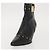 Stivaletti LOUIS VUITTON in Pelle Suhari 34 1/2 Nero Oro LV Auth 143282 D'oro - vista 21