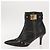 Stivaletti LOUIS VUITTON in Pelle Suhari 34 1/2 Nero Oro LV Auth 143282 D'oro - vista 24