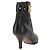Stivaletti LOUIS VUITTON in Pelle Suhari 34 1/2 Nero Oro LV Auth 143282 D'oro - vista 3