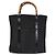 Borsa a mano in nylon nero e argento Gucci Bamboo 000 1998 0508 Auth 143305 - vista 13