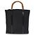 Borsa a mano in nylon nero e argento Gucci Bamboo 000 1998 0508 Auth 143305 - vista 2