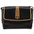 Céline Bolso de Hombro de Cuero Negro y Dorado Auth BA6127 - vista 13