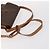 Céline Borsa a tracolla CELINE C Macadam Canvas PVC Leather 3 Set Brown Gold Auth 142449 Marrone D'oro - vista 12