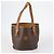 Céline Borsa a tracolla CELINE C Macadam Canvas PVC Leather 3 Set Brown Gold Auth 142449 Marrone D'oro - vista 16
