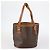 Céline Borsa a tracolla CELINE C Macadam Canvas PVC Leather 3 Set Brown Gold Auth 142449 Marrone D'oro - vista 17