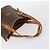 Céline Borsa a tracolla CELINE C Macadam Canvas PVC Leather 3 Set Brown Gold Auth 142449 Marrone D'oro - vista 19