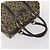 Céline Borsa a tracolla CELINE C Macadam Canvas PVC Leather 3 Set Brown Gold Auth 142449 Marrone D'oro - vista 5