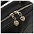 Pochette Vanity CHANEL COCO Mark in Pelle Caviar Nera Oro CC Auth bs29781 Nero D'oro - vista 18