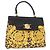 Borsa a mano Gianni Versace in pelle PVC gialla e nera Auth BA7502 Nero Giallo