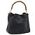 Borsa a Mano in Pelle Gucci Bamboo Nera Oro 001 0166 1638 Auth 152010 Nero D'oro