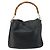 Borsa a Mano in Pelle Gucci Bamboo Nera Oro 001 0166 1638 Auth 152010 Nero D'oro - vista 2