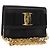 Borsa a Spalla Chain Vala in Pelle Nera e Oro Auth 147890 di Salvatore Ferragamo Nero D'oro