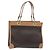 Céline Sac fourre-tout en toile Macadam CELINE en cuir PVC marron doré Auth ki6127