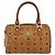 Borsa MCM Logogram Vicetos in pelle PVC marrone e oro Auth gh1240 D'oro - vista 2