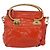 Borsa Miu Miu Smalto 2 vie Arancione Oro Auth 152738 D'oro