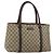 Gucci Borsa Tote GG Supreme in PVC beige argento 114595 Auth ep12164