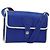 Borsa a Spalla FENDI in Gomma Blu Argento Autentica 142445