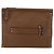 VALENTINO Borsa Clutch in Pelle Marrone Argento Autentica bs29681 - vista 13