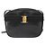 Borsa a Spalla Vala in Pelle Nera e Oro Salvatore Ferragamo Auth BA7320 Nero D'oro - vista 13