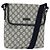 Gucci Bolso de Hombro GG Supreme PVC Marino Plata 223666 Auth 150039 Azul marino