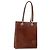 Borsa a Spalla CARTIER Pelle Verniciata Marrone Argento Auth ka005