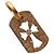 Chrome Hearts Tiny Cutout Kreuz Charm aus 22K Gold Auth 152458SM Golden