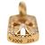 Chrome Hearts Tiny Cutout Kreuz Charm aus 22K Gold Auth 152458SM Golden - Ansicht 14
