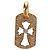 Chrome Hearts Tiny Cutout Kreuz Charm aus 22K Gold Auth 152458SM Golden - Ansicht 2