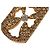 Chrome Hearts Tiny Cutout Kreuz Charm aus 22K Gold Auth 152458SM Golden - Ansicht 4