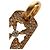 Chrome Hearts Tiny Cutout Kreuz Charm aus 22K Gold Auth 152458SM Golden - Ansicht 6