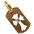 Chrome Hearts Tiny Cutout Kreuz Charm aus 22K Gold Auth 152458SM Golden - Ansicht 9