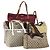GUCCI GG Canvas Web Sherry Line Tasche PVC Nylon 5 Set Rot Beige Auth bs30286