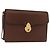 BURBERRY Clutch Bag Leather Brown Gold Auth ep11492 Golden